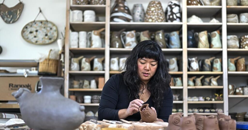 An inside look at L.A. ceramist Linda Hsiao's home studio in Altadena