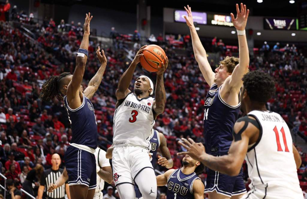 No. 23 Aztecs nearly blow 19-point lead, hang on to beat Cal Baptist – San Diego Union-Tribune