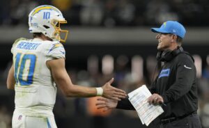 Chargers QB Justin Herbert takes Jim Harbaugh’s hyperbole in stride – San Diego Union-Tribune