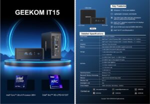 GEEKOM IT15 is a mini PC with up to Core Ultra 9 285H