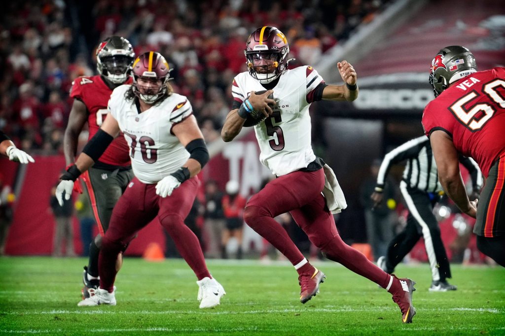 Playoff QBs Jayden Daniels, Jalen Hurts, Patrick Mahomes and Josh Allen all quick on their feet – San Diego Union-Tribune